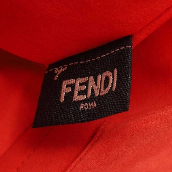 Fendi Red Quilted Lambskin Leather Dotcom Click Small Shoulder Bag - Picture 8 of 12
